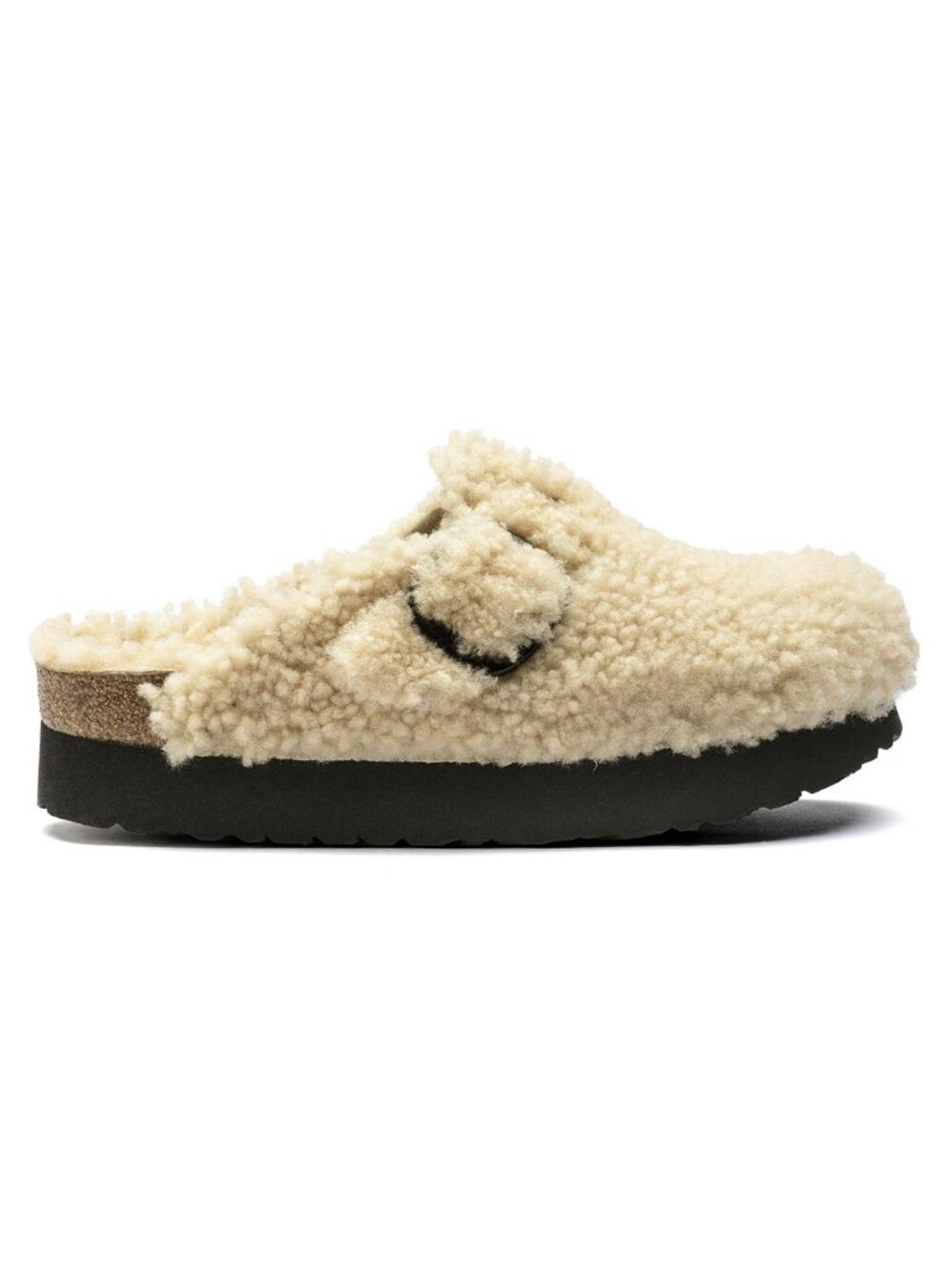 Birkenstock Boston Big Buckle Teddy Shearling Platform - 37 (6.5) - Picture 7 of 15